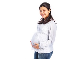 Smiling pregnant woman